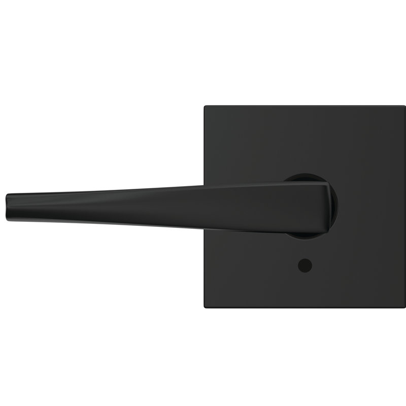 Custom Eller Hall-Closet and Bed-Bath Lever with Collins Trim, Matte Black