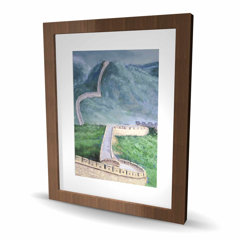 «Great Wall of China - Green Places», reproduction encadrée