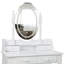 Ensemble de coiffeuse avec miroir et tabouret rembourré, modes d'éclairage, coiffeuse en bois à 4 tiroirs pour chambre de fille, coiffeuse avec beaucoup de rangement-125710301