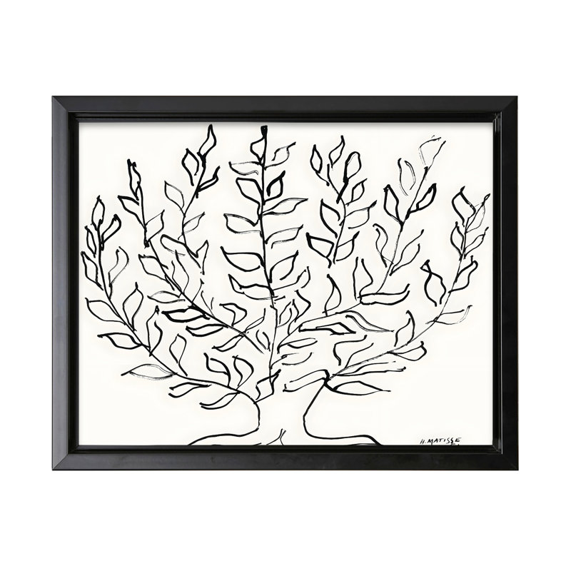 Henri Matisse - Arbre ordinaire no 2, Cadre noir, Affiche, H 12 po x l 16 po