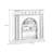 Nut-Brown Solid Wood Freestanding Fireplace