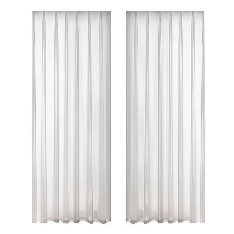 Paire de rideaux transparents en polyester Baxie, L 52 po x L 84 po