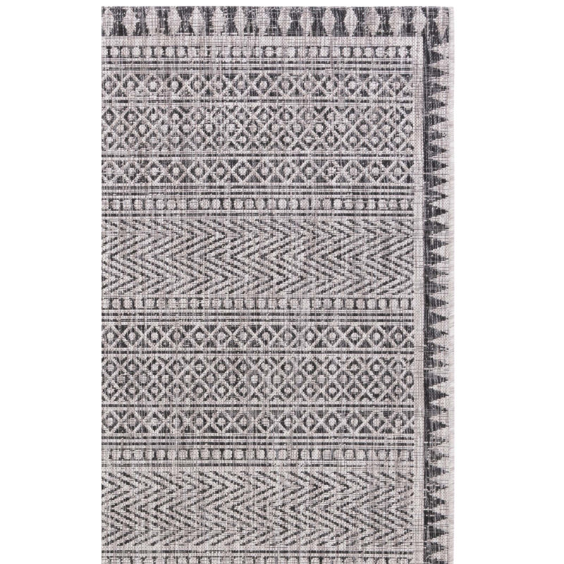 Tapis d'intérieur / extérieur à motif géométrique Cendi Performance, Rectangle 5 pi 3 po x 7 pi 7 po