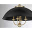 Luminaire suspendu 4 lumières Lamont en noir mat et laiton chaud-2127650410