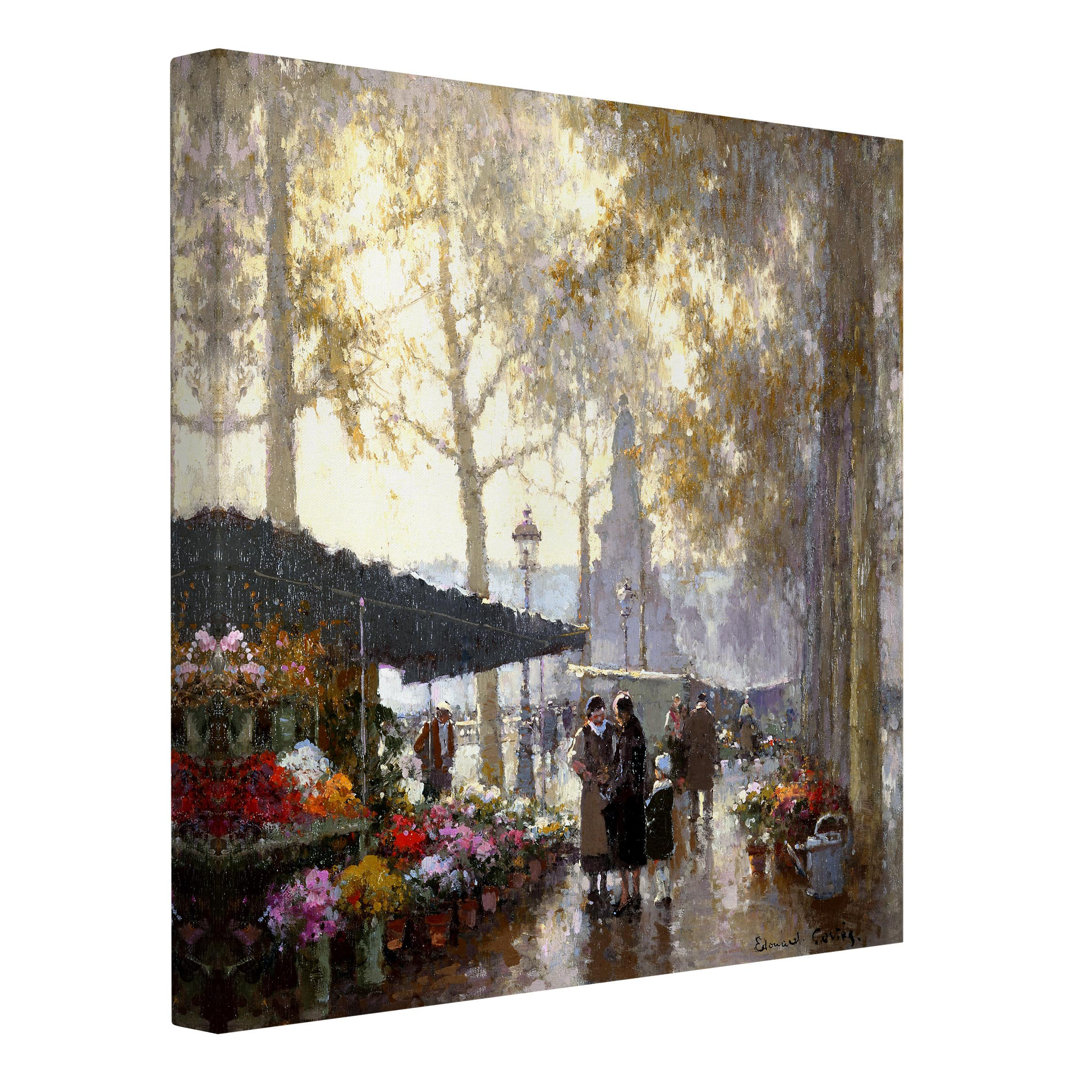 Leinwandbild Der Blumenmarkt von Gaston de Latouche