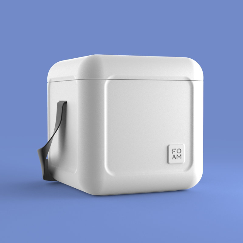 White EVA Foam 22qt Hybrid Soft-Hard Cooler with Strap
