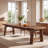 86.61" Extra Long Solid Wood Dining Table, Rectangle Kitchen Table for 6-8