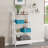 RiverRidge Amery 4-Tier 24in Ladder Shelf with Display Shelf and Storage Organizer Bin - White with 2 10" Floating Bookshelves