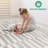 High-Low Striped Runner Rug Polypropylene Stain Resistant Non-Shedding Beige Cream 2'2" x 8'