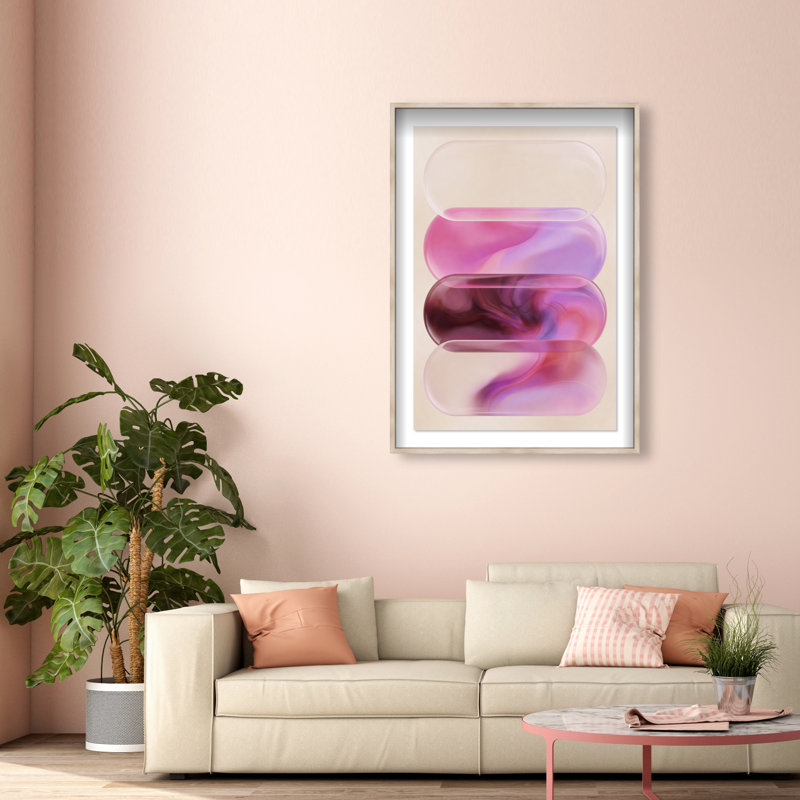 Clear Rose Print by Oliver Gal, 16.5"H x 11.5"W, Natural Oak Shadowbox