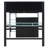Full Size Loft Bed With Lighted Adjustable Desk, Open Wardrobe, And Bookcase-2070769116
