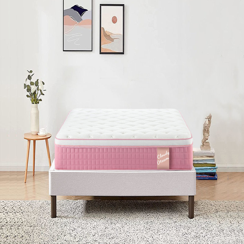 Housse tricotée fraîche en mousse à mémoire de forme avec matelas hybride 12 pouces Certipur-US, Simple extra long