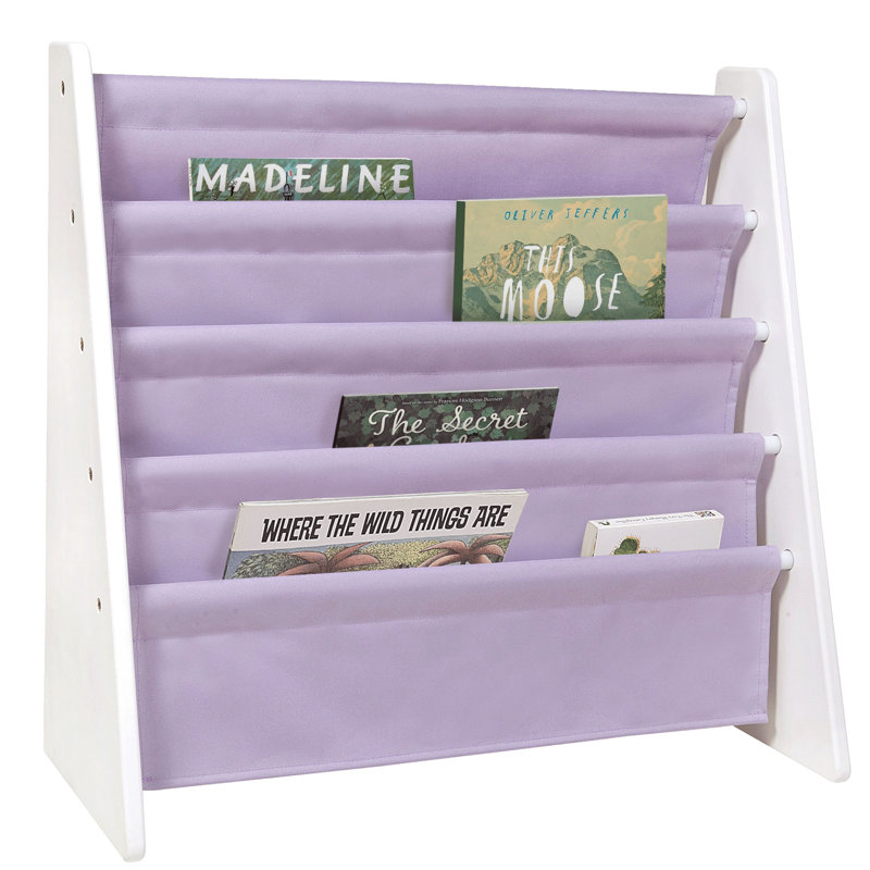 Bibliothèque pour enfants en toile Wildkin, White/Lilac