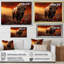 Bison Silent Force II - reproduction d'art sur toile-91491476-91491475