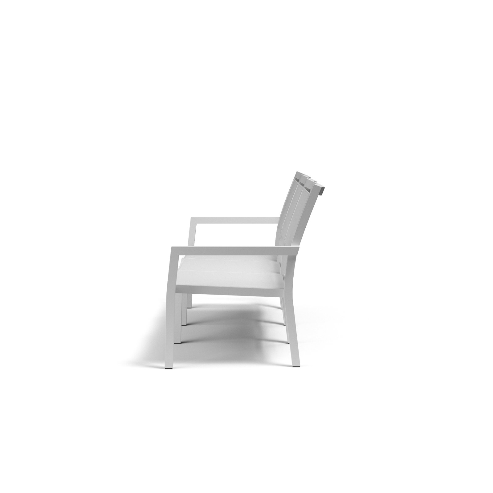 Naples 78'' Wide Rectangle Aluminum Patio Sofa