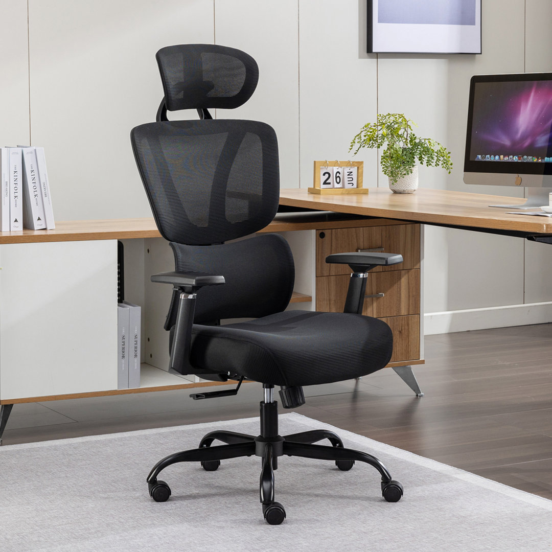 Ergonomic Adjustable Lumbar and Headrest Mesh Office Chair Computer Chair