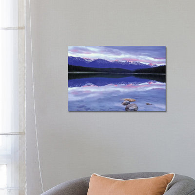 Patricia Lake At Sunrise by Brian Wolf - Wrapped Canvas Print