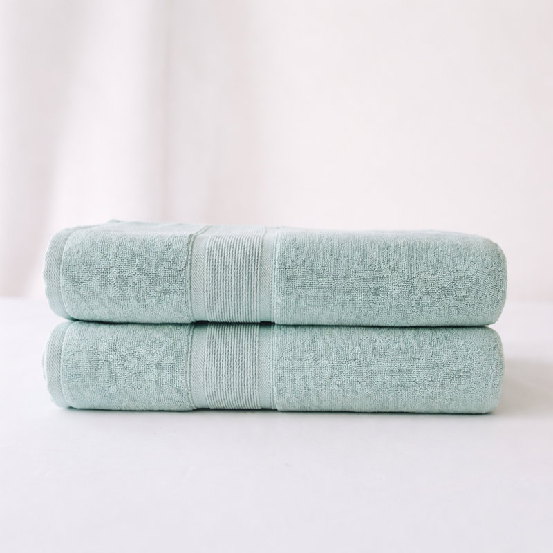  Bath Towels, Glacier, Set Of 2, Green