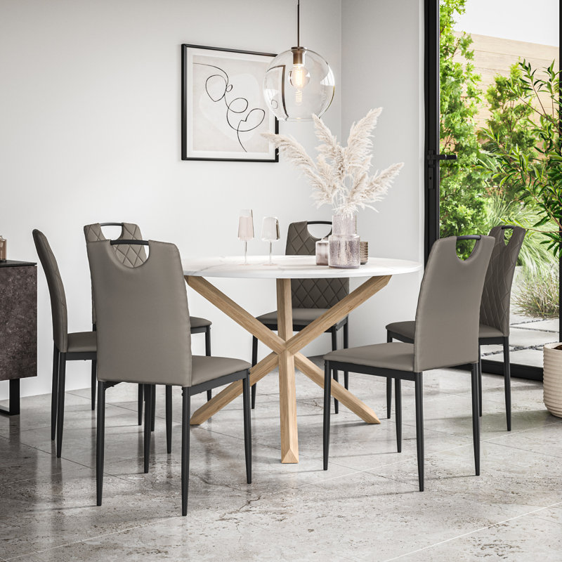 Daraich 6 - Person Dining Set, Oak/Grey