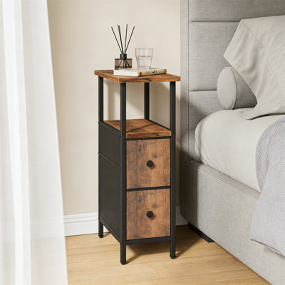 40cm W Metal Bedside Table