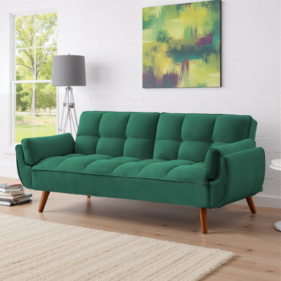Kamaren Full 75.39" Futons Upholstered Convertible Sofa by George Oliver