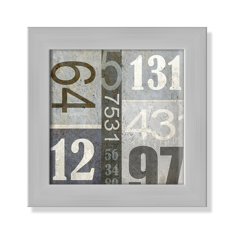 Art numérique encadré, H 8 po x l 8 po x P 0,6 po, Encadré plat argent