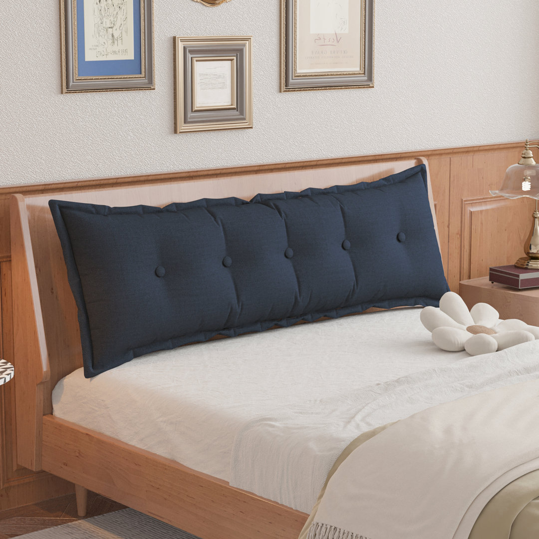 Sit-up Back Comfort Button Tufted Decorative Headboard Back Support Throw Pillow, Accent Body Pillow for Side Sleepers