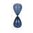 Decorative Glam Glass Hourglass Sculpture for Office Decor - Modern Object Accent for Bedroom Styling, Living Room Tabletop or Home Decoration - Blue-969638723-970907093