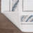 Maythel Classic Border Marble Pattern High-Low Silver/Blue Rug-1389605682