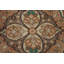 Tapis traditionnel brun à motif floral 9 x 12