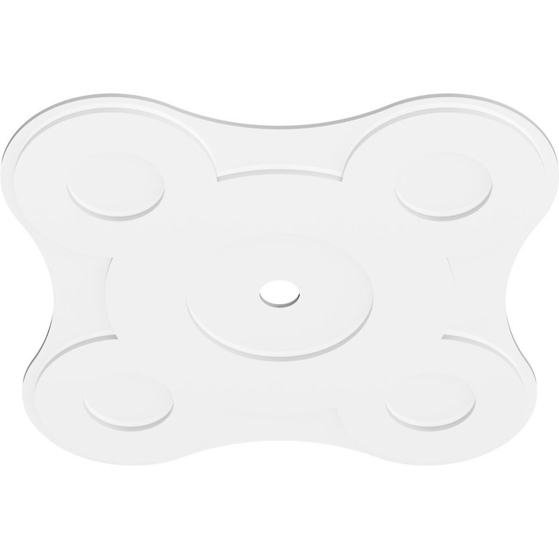 Diamètre intérieur de médaillon contemporain en PVC de 3 pi Luna de qualité architecturale, H 40 po x l 40 po x P 1 po