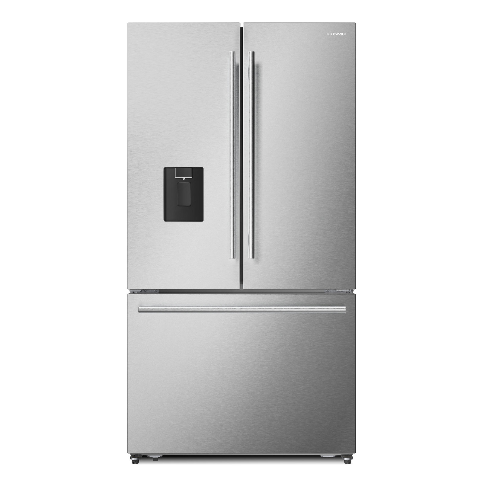 Cosmo 36 in. Lumin Collection 22.4 cu. ft. Counter Depth French Door Refrigerator, Water Dispenser, Ice Maker, Stainless Steel — FIN-0004498 | Fridge.com
