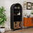 71" Tall Arched Display Bar Cabinet-1283989601