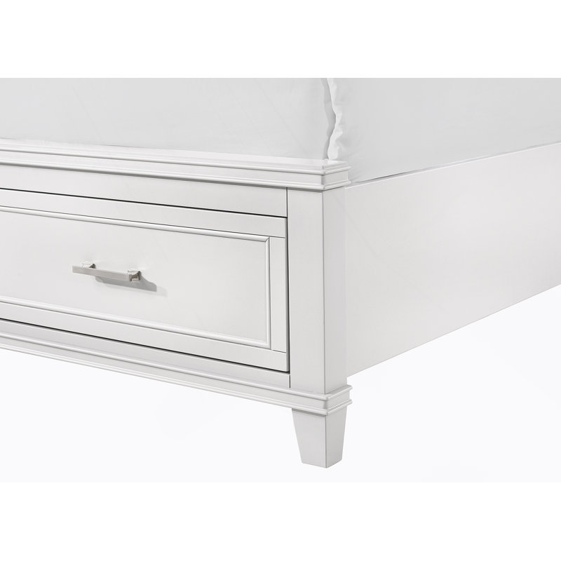 King X Storage Bed, White
