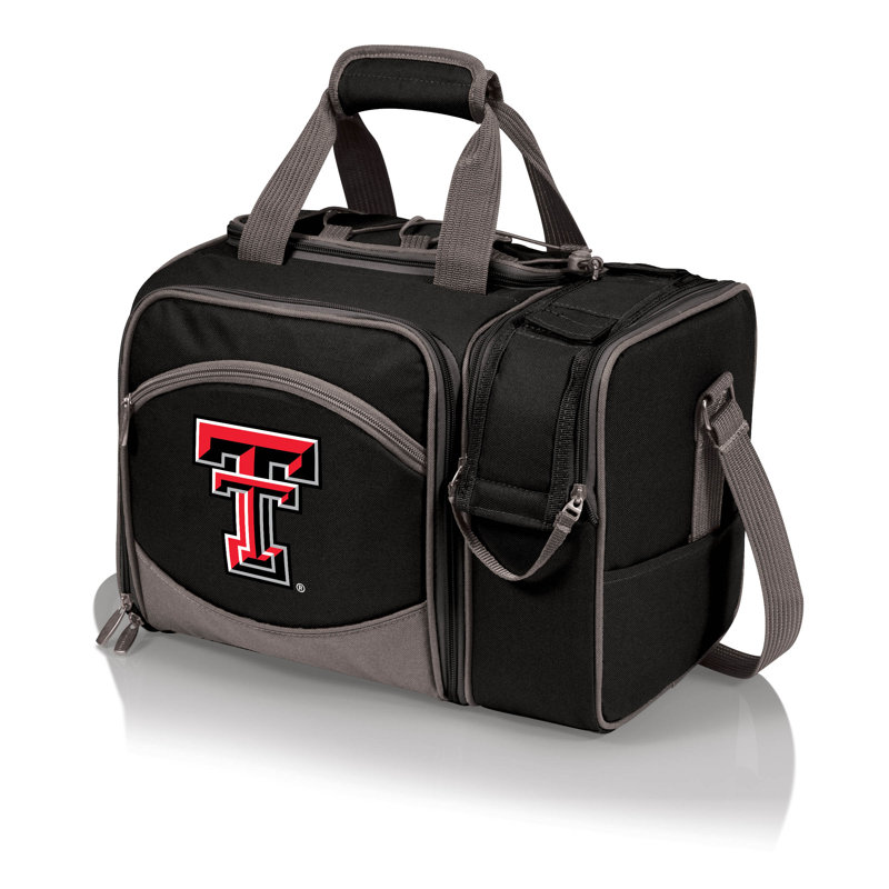 Refroidisseur à pique-nique isolé NCAA, Noir, Red Raiders de l'Université Texas Tech