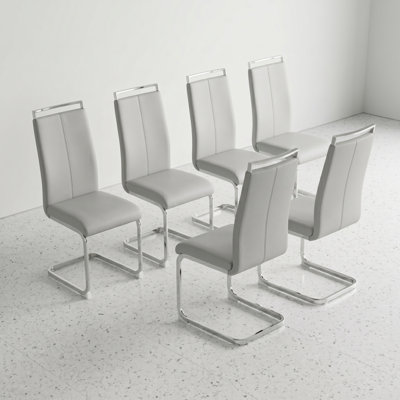 Bamburgh 16.54" Top Leather Dining and Conference Chairs