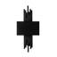 Élégante lampe murale noire avec corps en métal et capuchon en tissu, 13,8 po x 29,5 po x 3,9 po | 2 x douilles E14 (40 W maximum) | Parfait pour le salon, la chambre à coucher et le couloir, classé IP20, ampoule non incluse-2051679391-2051679362