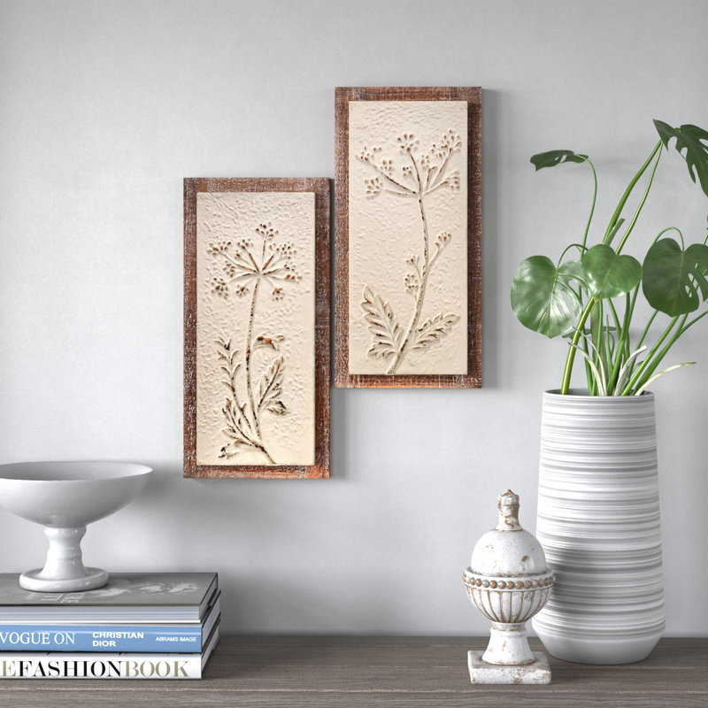 Farmhouse Plants & Flowers Wall Decor on Metal