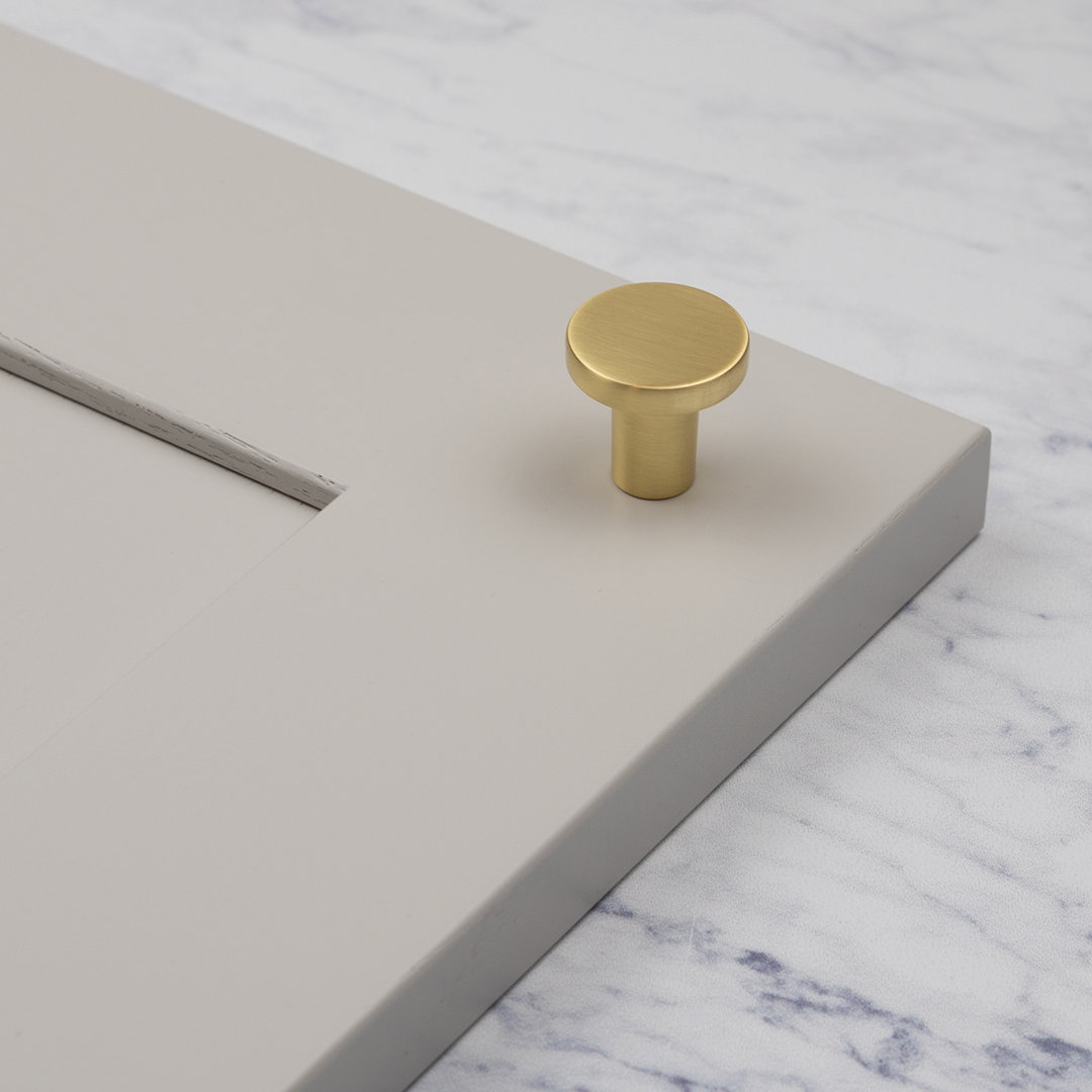 Satin Brass Disc Knobs