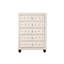 Ensemble de chambre avec grand lit 5 pièces avec ports USB et crème moderne