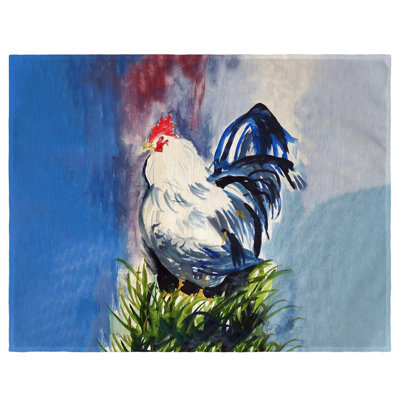 Ensemble de 4 napperons bleus et blancs