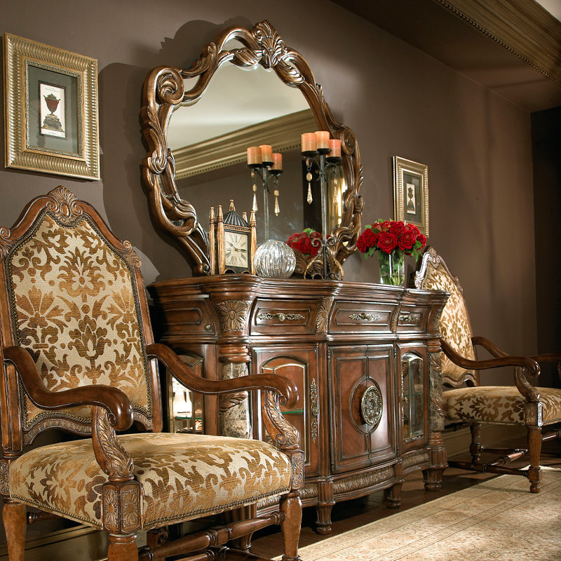 Villa Valencia Sideboard & Mirror Set