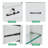  71.7'' Wide Double Position Nail Desk with Glass Top, Locking Drawer and Storage Shelf-1595882402