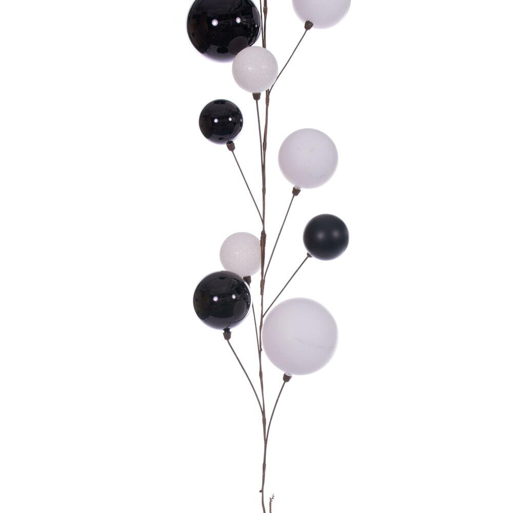 120'' in. Faux Garland, White/Black