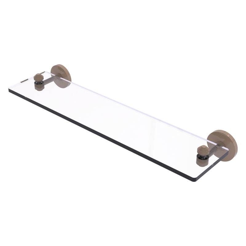 Tablette de meuble-lavabo en verre avec bords biseautés South Beach Collection, H 2,75 po x l 22 po x P 5 po, Beige ombré