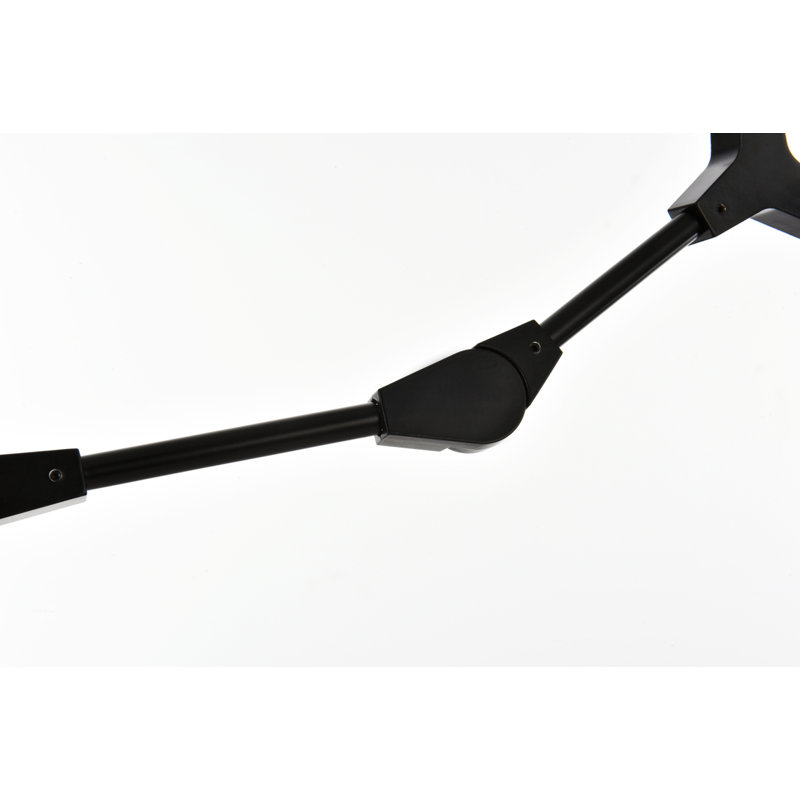 Jarno 8 - Light Dimmable Sputnik Modern Linear Chandelier, Black, Yes