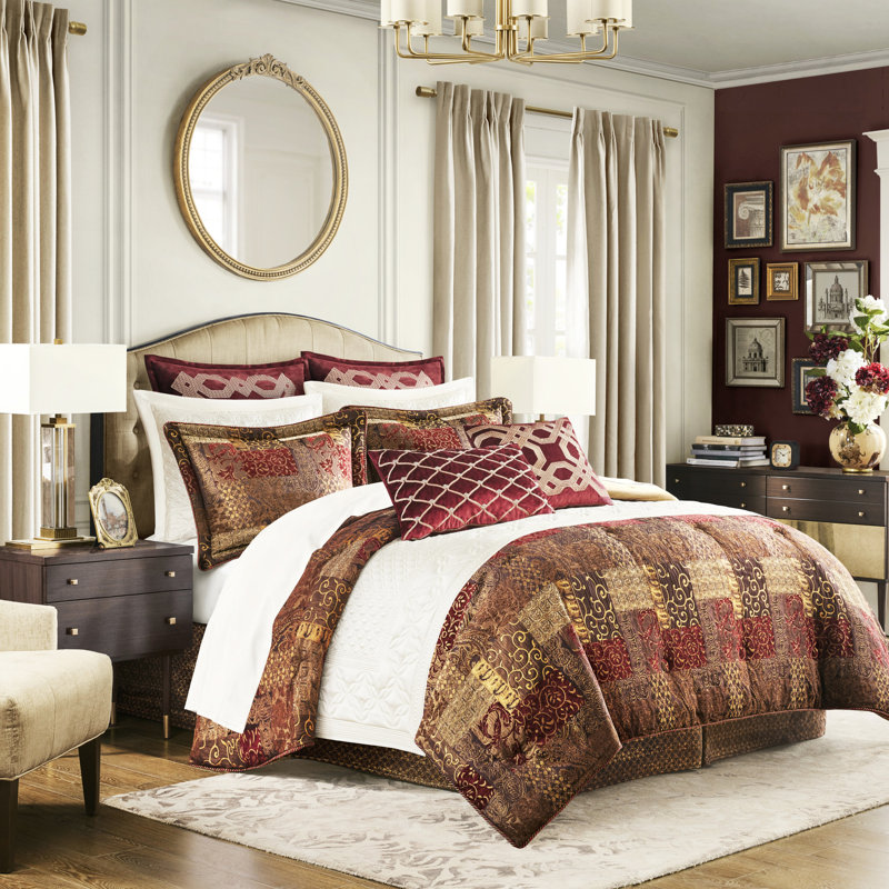 4 pièces, grand édredon brun, édredon nettoyage à sec, lavable à la machine, texture douce avec 2 taies décoratives et 1 - 2022 amélioré, fermetures à glissière, ensemble de couleurs chaudes