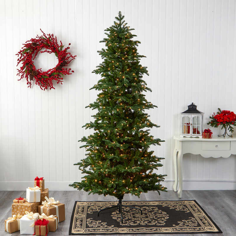 96' H Lighted Artificial Fir Christmas Tree