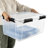Sterilite 80Qt Gasket Box, Stackable Storage Container with Lids, Black, 12 Pack