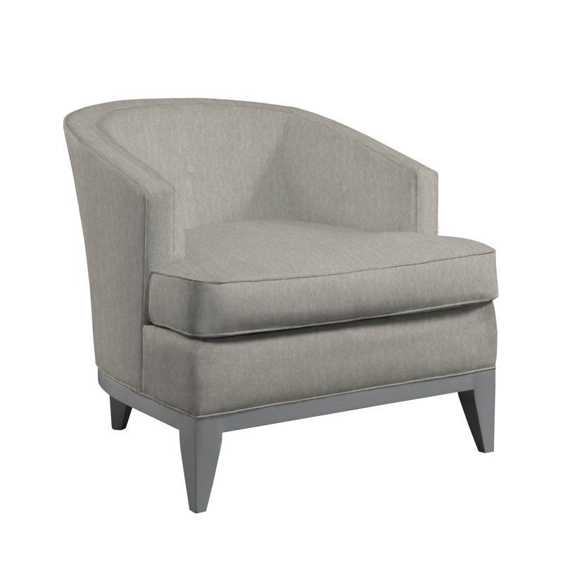 Caroline 31" Wide Polyester Barrel Chair, Eanes Taupe